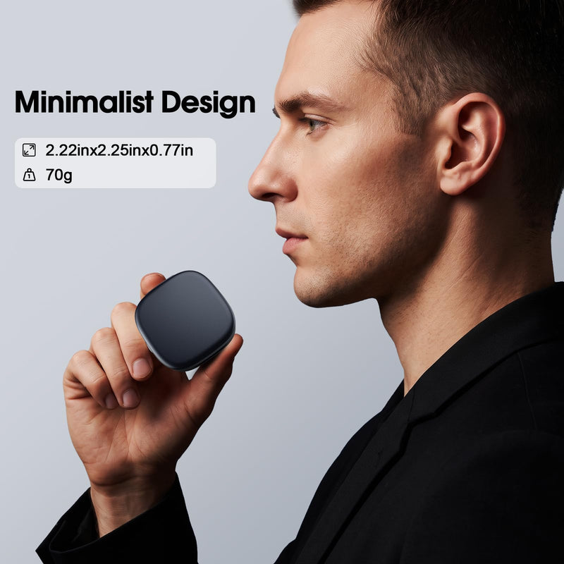 Charging Case Compatible with Oura Ring 4 Size 9 Portable Charger | Aerospace Aluminum Unibody, Pocket-Sized Elegant Design, Smart Charging Protection, Up to a Month of Battery