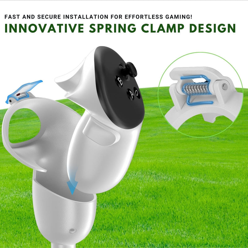 X-SUPER HOME Handle for Meta Quest 3 Golf Club Attachment VR Golf Games Adapter Accessories with Enhanced Accuracy Realistic Swing Sensation (Left Controller) Left Controller