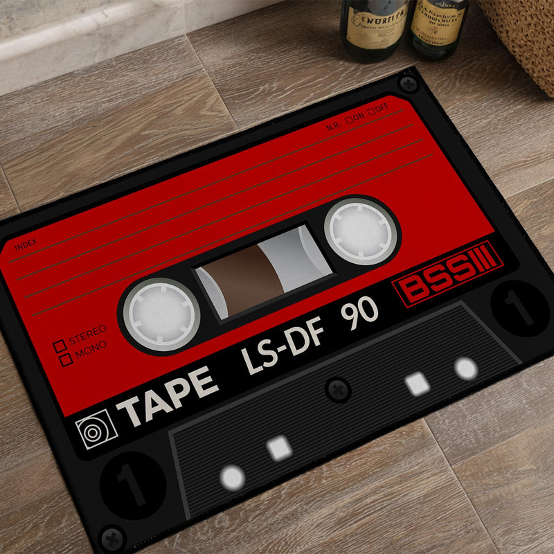 keepcute Audio Cassette Tape Record Area Rug Non-Slip Floor Mat Bedroom Carpets Rugs for Living Room Bedroom Offices, Home Decor 2' x 3' 2' x 3' (Rectangular)
