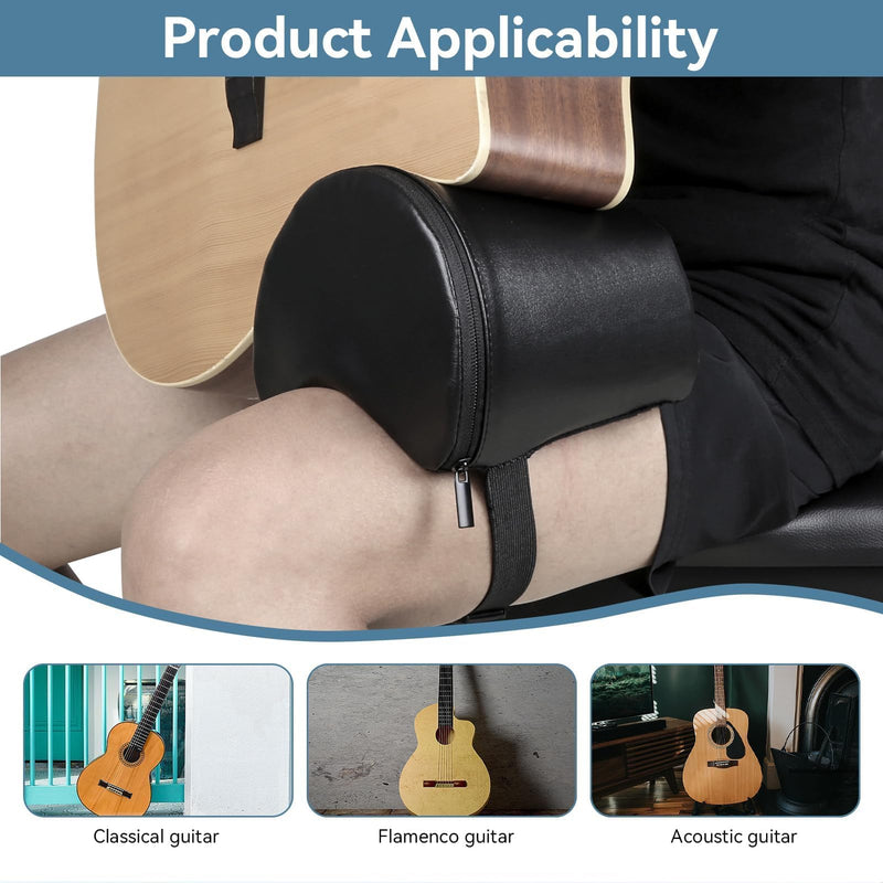 Guitar Cushion PU Leather Cover Guitar Bass Cushion Pad Guitar Leg Pad Guitar Leg Rest Guitar Leg Support Guitar Leg Pad Guitar Stool Cushion Guitar Support On Leg Musical Instruments Accessories