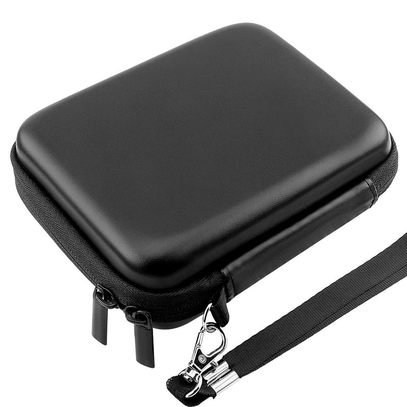 Lacdo 2-in-1 Hard Drive Carrying Case for SanDisk Extreme Portable External SSD SDSSDE60-G25 / G-Drive Mobile SSD 250G 500G 1TB 2TB USB 3.1 USB-C Shockproof Protective Travel Bag, Black