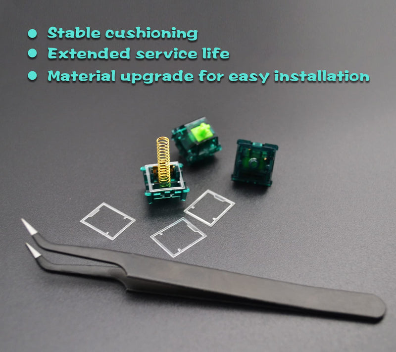 RUNJRX Keyboard Switch Film and Swtch Pad 120PCS,Swich Film for Cherry Gateron Kailh Switches,Switch Pads for Hot Swap Keyboard(Film&Pad)