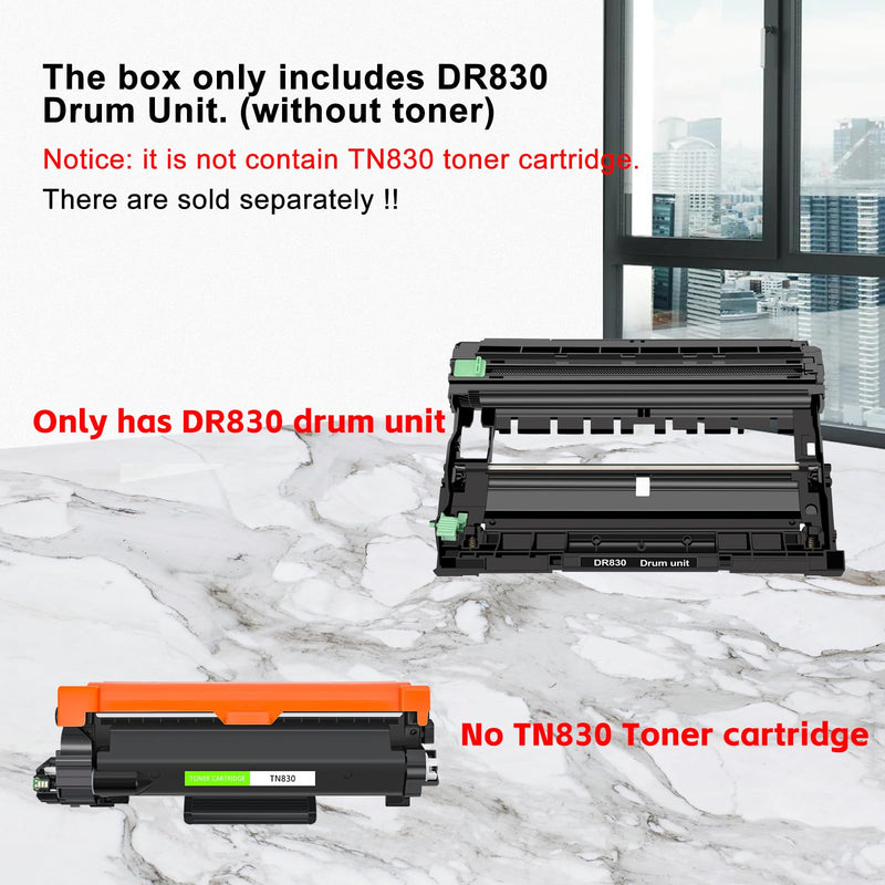 greencycle 1 Pack Compatible Drum unit Replacement for Brother DR830 DR-830 use with HL-L2405W HL-L2460DW MFC-L2900DW MFC-L2820DW Laser Printer(No toner)