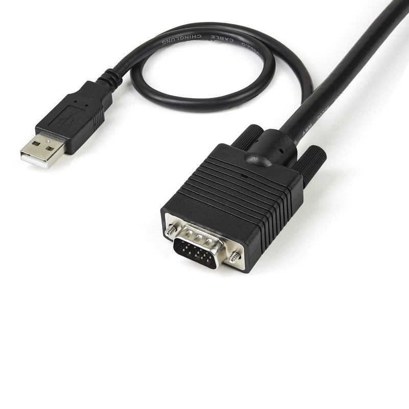 StarTech 2-Port USB VGA Cable KVM Switch 2048x1536 USB Powered (SV211USB) | Integrated KVM cables and remote switch, USB powered, Dual, Push-button hotkey or software switching, Compact