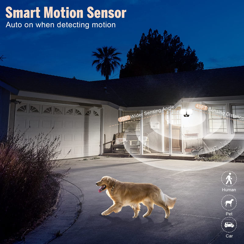 [AUSTRALIA] - Battery Powered Motion Sensor Security Light,5000K 1000LM High Brightness,6 -Month Battery Life,No Wiring Installation,49FT Sensing Distance,Indoors or Outdoor Used,2-Year Warranty 1 