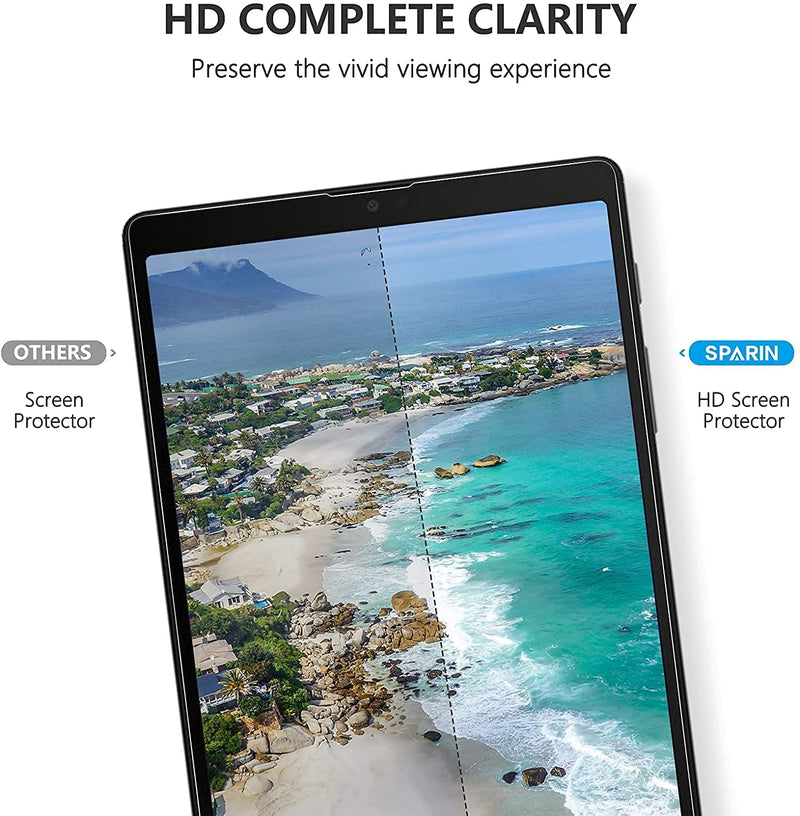 SPARIN 2 Pack Screen Protector for Samsung Galaxy Tab A7 Lite (SM-T220 / T225/T227), Tempered Glass Screen Protector for Galaxy Tab A7 Lite 8.7 Inch, Bubbles-Free