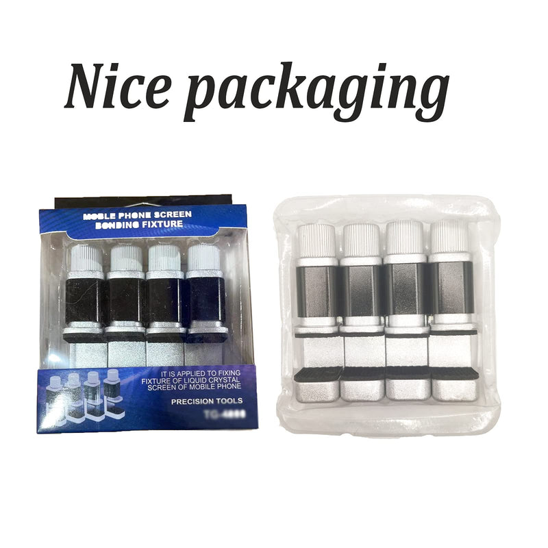 4 Pack Phone Repair Clamps, Adjustable CellPhone Screen Refurbish Tools, Screen Fastening Clamps Securing Clip Fixture Tools,Compatible for iPhone, Samsung, iPad, MacBook, Laptops, Tablets, LCD Screen 4pcs Clamps tools