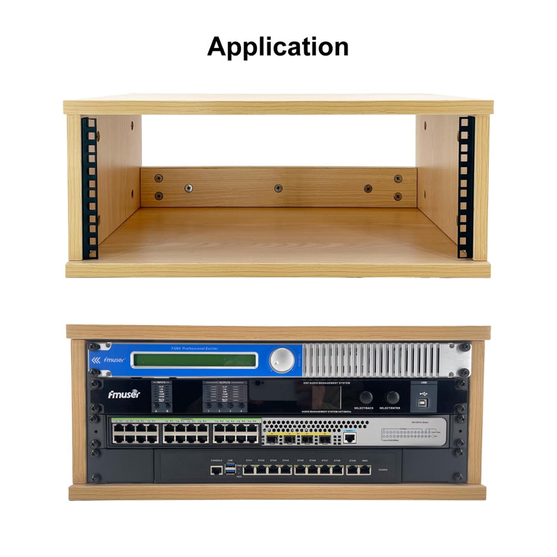 4U Rack Rails with M6 Rack Mount Screws and Cage Nuts Set for DIY Server and Studio Racks