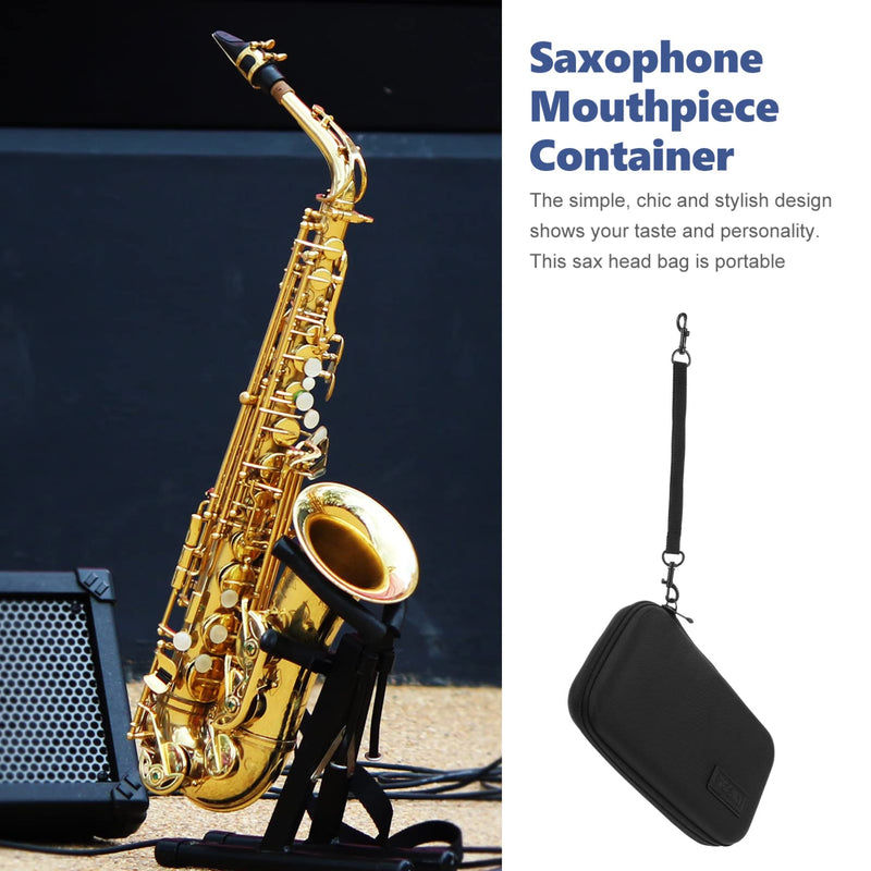 Vaguelly Saxophone Mouthpieces Case, Superior Oxford Cloth Clarinet Mouthpieces Case,Blue Velvet Lining,Multi Space Woodwind Case Storage Bag