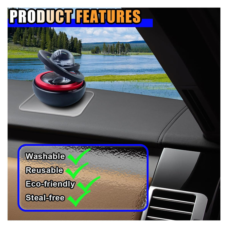 10 Pack Sticky Gel Pads, Traceless Clear Double Sided Gripping Pads, Washable Reusable Super Adhesive Pad, Anti Slip Pad Holder Mat for Car Dashboard Cell Phone Home Office Walls