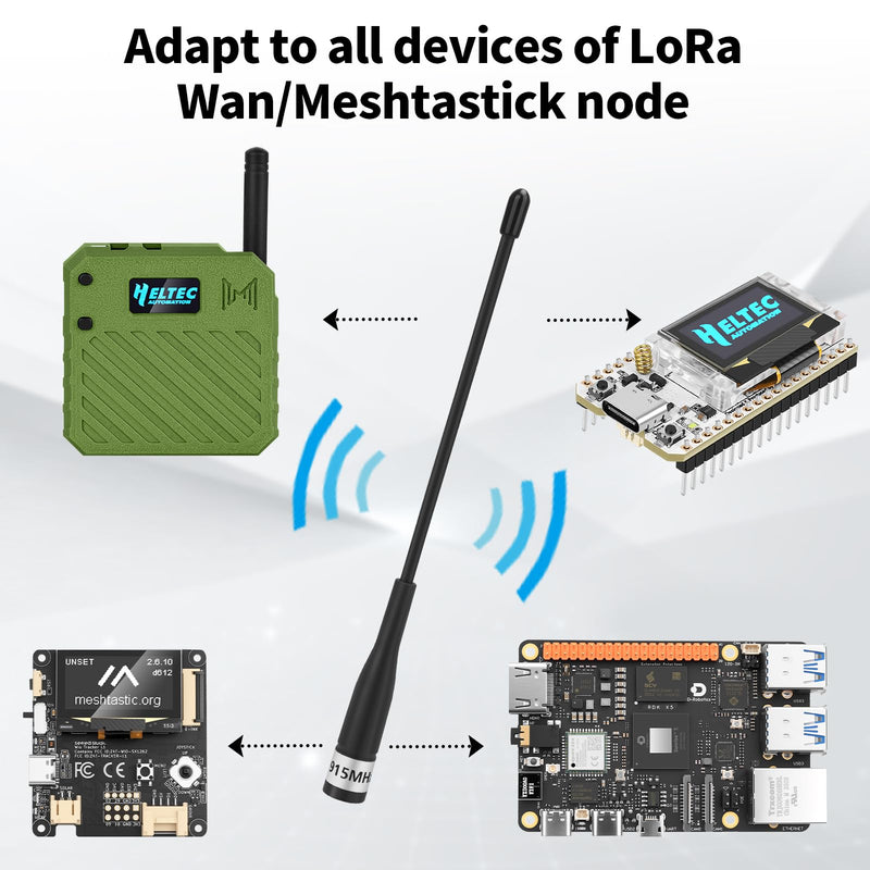 [AUSTRALIA] - 2Pcs 915MHz LoRa Antenna 10dBi Gain for Meshtastic Long Range Soft Whip Antenna 19cm Omni SMA Male with Cable Extension Cord Black 2pcs-19cm 