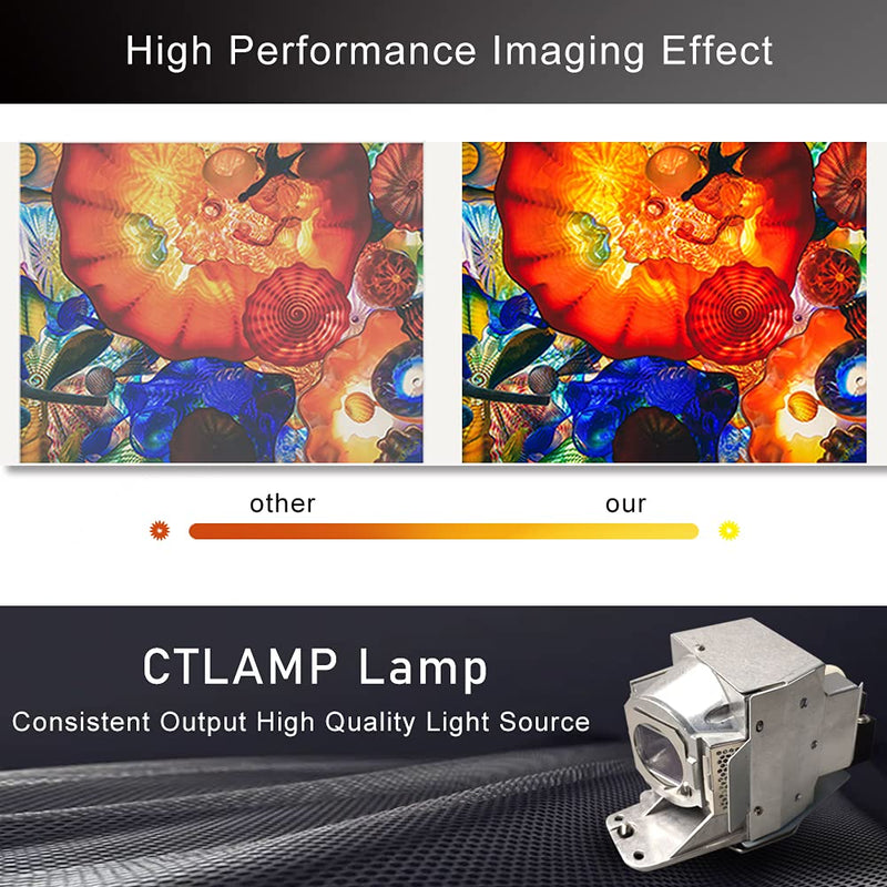 CTLAMP A+ Quality W1070 Replacement 5J.J7L05.001 LCD Projector Lamp 5J.J7L05.001 Bulb with Housing Compatible with BenQ HT1075 HT1085ST W1070 W1080ST
