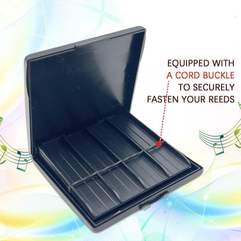 [AUSTRALIA] - Portable Clarinet Reed Case, Saxophone Reed Storage Case Double-Sided Storage for 8 Reeds, Individual Card Slots Reeds Case Compatible with Alto Tenor Soprano Saxophone Reeds 1 