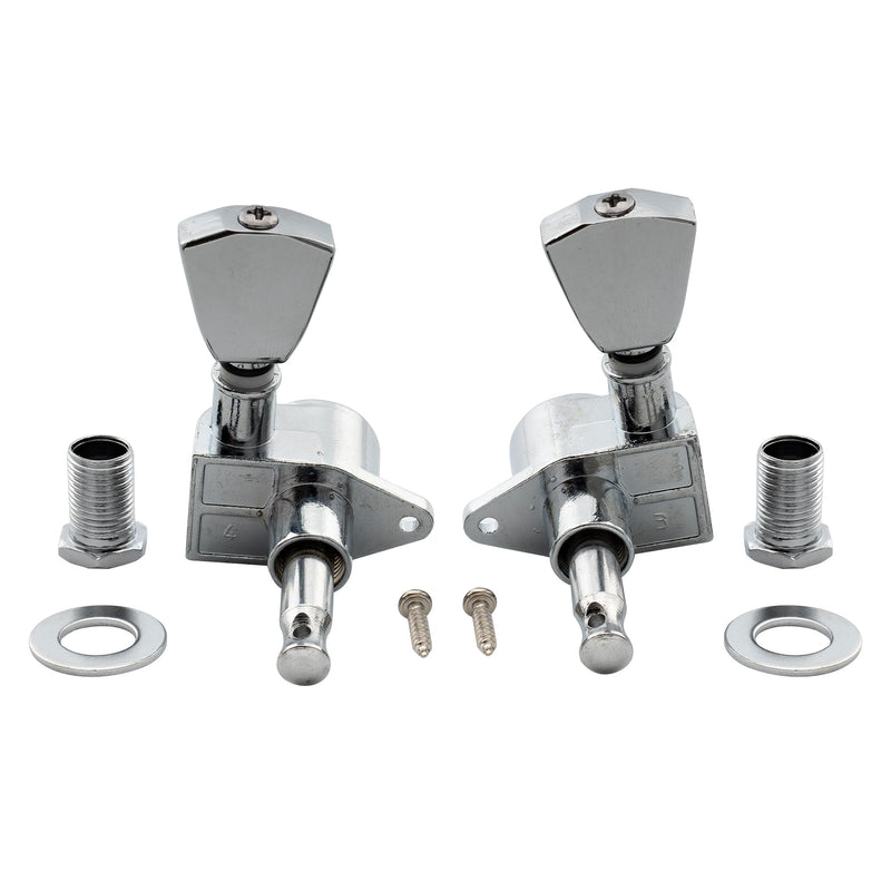 [AUSTRALIA] - Musiclily Economy 3L3R Roto Style Sealed Guitar Tuners Machine Heads Tuning Pegs Keys Set for Epiphone Les Paul SG ES, Keystone Button Chrome 