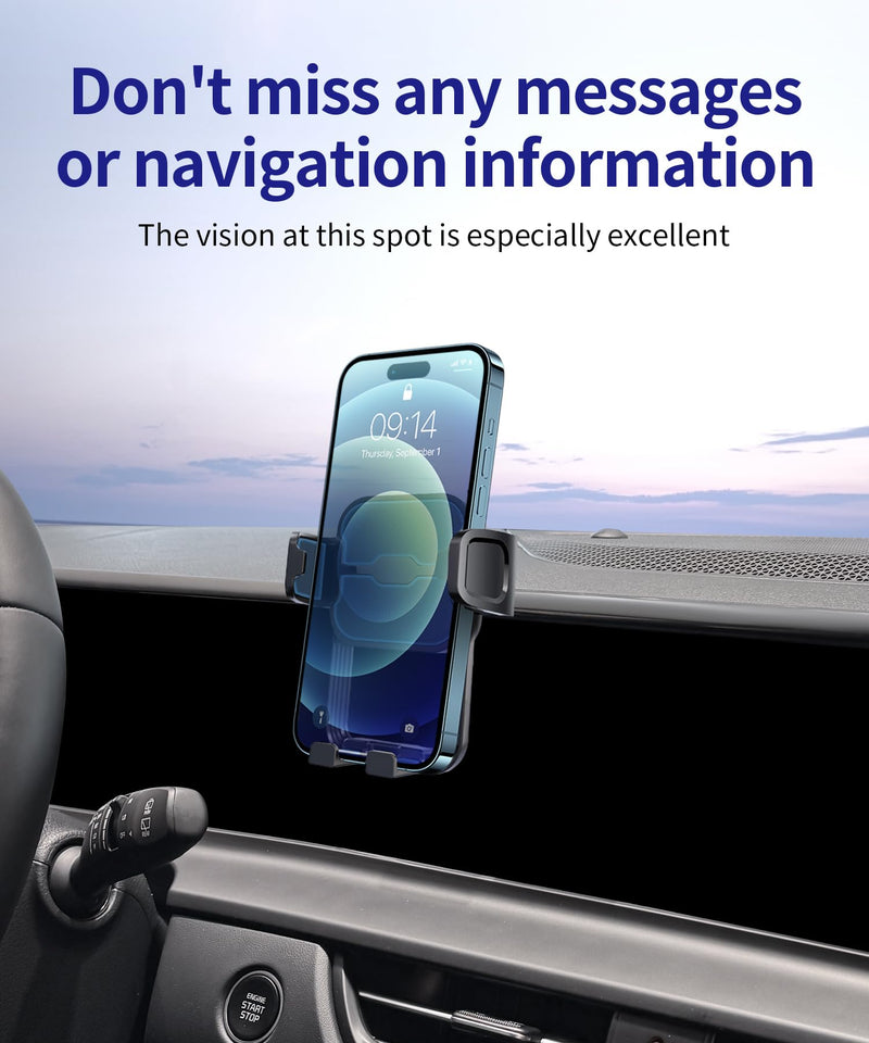 Auto Clamp Car Phone Holder for Kia Seltos 2024-2026, 8/10.25" Screen Mount | Universal Mechanical Clip Cell Phone Mount Accessories Fit iPhone Android,Automobile Cradle GPS Dashboard Navigation Bracket 8/10.25-inch for 2024-2026 Seltos