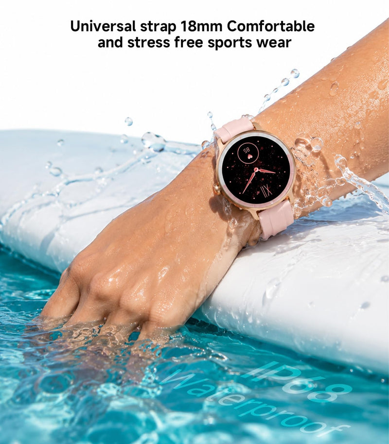 Smart Watch for Women,24H Activity Tracking,0.39 inch Ultra-Thin | Bluetooth Calls & AI Voice,IP68 Waterproof,Heart Rate/SpO2/Period Tracker,100+ Sports Modes,Compatible with Android/iPhone Pink