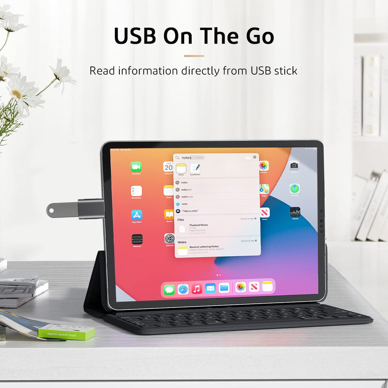 Upgrade 10Gbps USB C to USB 3.0 OTG Adapter (4 Pack), AuviPal USB Type C Male to USB A Female, Thunderbolt 4/3 to USB Converter for MacBook Pro/Air, iPad, iMac and More Type C Devices - Space Grey