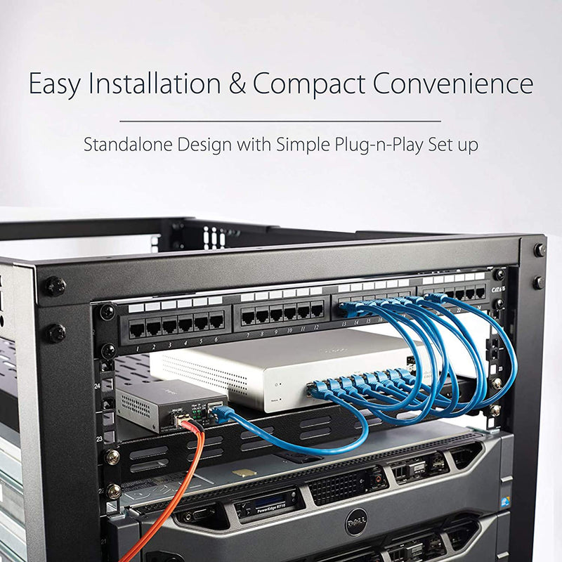 A Pair of 1.25G/s Bidi Gigabit Multi-Mode Fiber Ethernet Media Converter with 2PCS Bidi SFP LC Dual Transceiver Module Included, 10/100/1000Base-Tx to 1000Base-SX SMF RJ45 to SFP Slot up to 550M Include MultiMode LC Dual Port