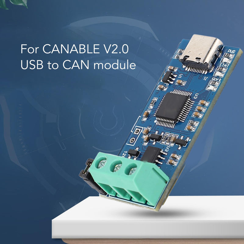 SEAFRONT USB to CAN Module Type C Power Supply Converter Adapter for CAN 2.0A CAN 2.0B CAN FD Protocol Bus Analyzer V2.0 LED Display High Performance