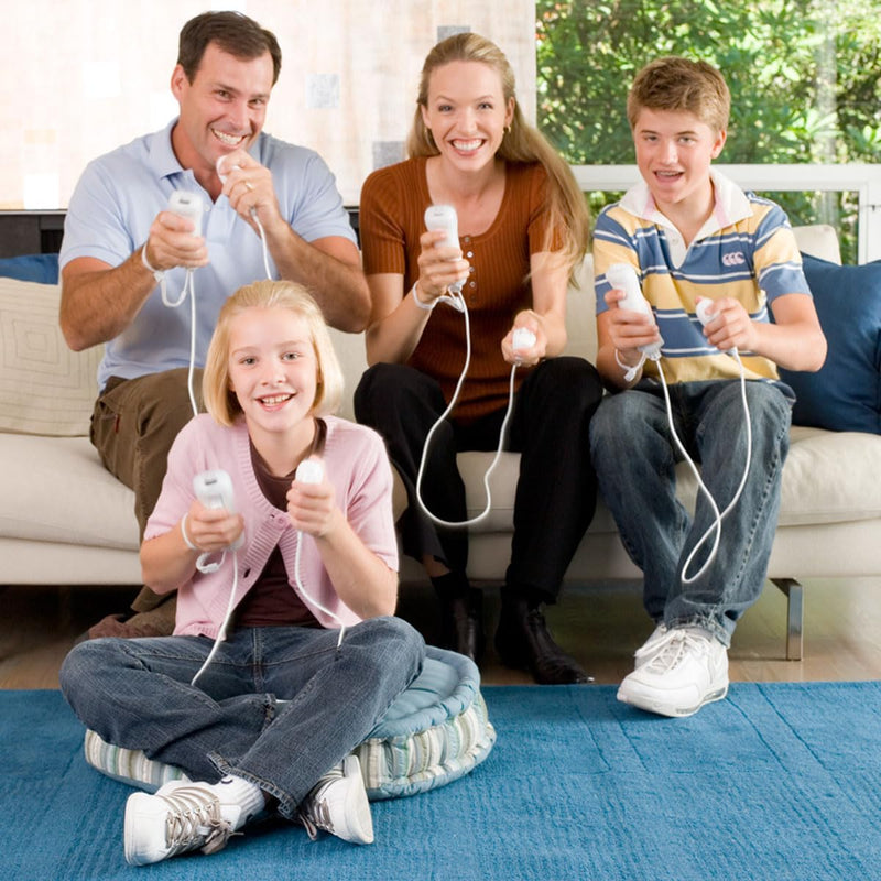 Wii Remote with Nunchuck, Compatible with Nintendo Wii/Wii U, Wii Controller with Nunchuck, with Silicone Case and Wrist Strap