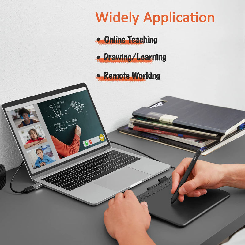 Drawing Tablet, UGEE Computer Graphics Tablets with 10 Hot Keys, 6.5x4 inch OSU Tablet with Battery Free Stylus of 8192 Levels Pressure Sensitivity,Digital Pen Art Pad for Mac/Linux/Windows PC/Android 6.4x4 inch Graphics Drawing Tablet wire