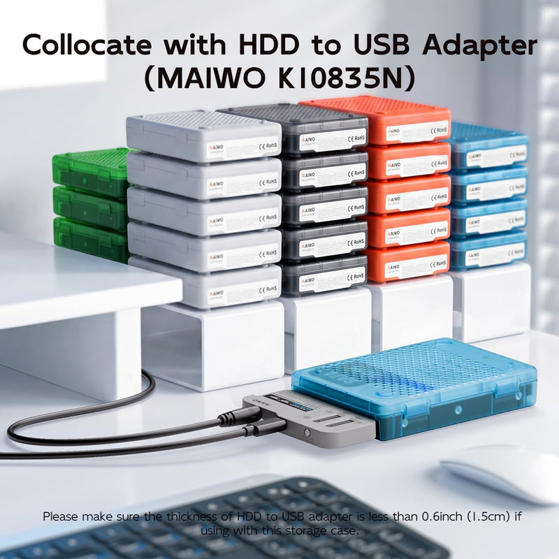 M.2 NVMe to 2.5 3.5 SATA SSD HDD Bidirectional Cloner Docking Station Reader with Storage Case