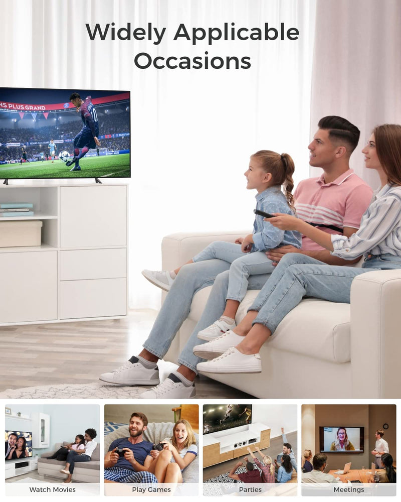 HDMI Switch 4K@60Hz, Vilcome 4K HDMI Splitter 3 in 1 Out, 3 Port Hdmi Switcher Box Supports UHD 3D HDR, Multi Port HDMI Hub Selector for Xbox PS3 4 5 TV Gaming Roku HDTV Fire Stick 1.25FT Cable