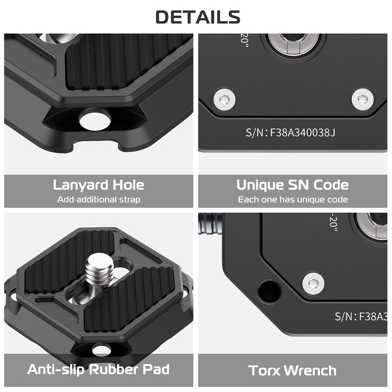 ULANZI TB12 61-Inch Camera Monopod with FALCAM 2268 F38 Quick Release Plate 38mm Universal Camera Mounting Adapter