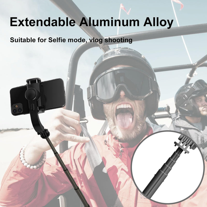 Gimbal Stabilizer for Smartphone,Selfie Stick Tripod with Remote Control Auto Balance 360° Rotation 1-Axis Phone Gimbal for Group Selfies Live Streaming Video Recording L08 Gimbal Stabilizer