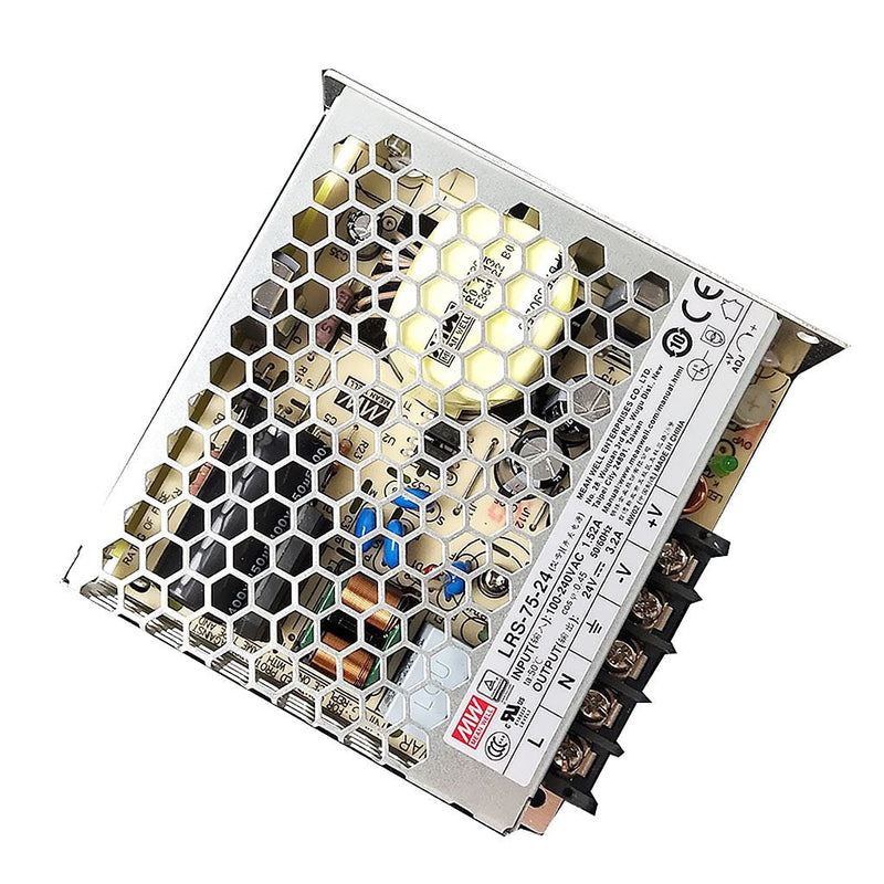 MEAN WELL - 1993 Mean Well LRS-75-24 Enclosed Switching Power Supply, Single Output, 24V, 3.2A, 76.8W, 3.9" L x 3.82" W x 1.18" H