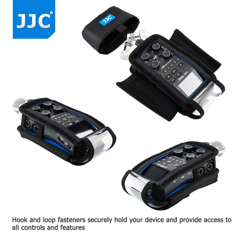 JJC H6 Protective Carrying Storage Pouch Case Bag for Zoom H6 & H6 All Black 2020 Version Handy Portable Recorder replaces Zoom PCH-6 Case, with Clear Visible Front Face Cover Protector for H6 & H6 Black