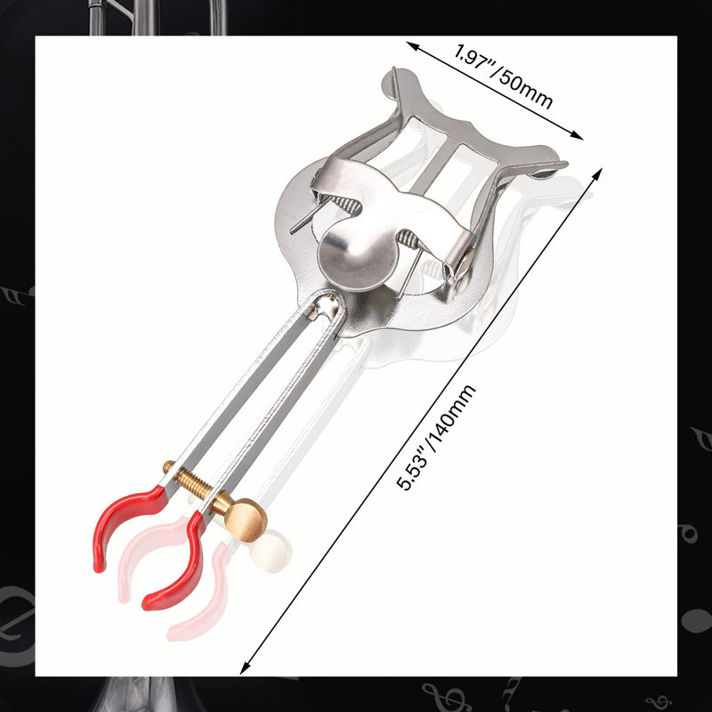 Xstyle Small Marching Lyre Clamp-On, Silver Metal Plating Marching Music Clip, Lyre for Saxophone