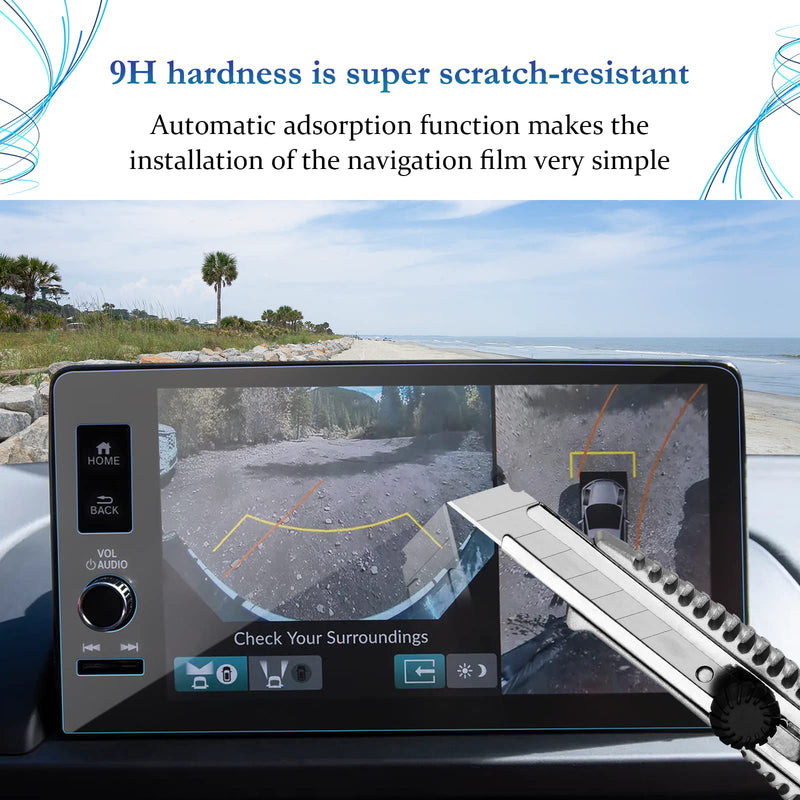 for 2023 2024 Honda Pilot Screen Protector 9 Inch Navigation Display for 2023 2024 Honda Pilot EX-L/TrailSport/Touring/Elite Tempered Glass Screen Protector Honda Pilot 2023 2024 Accessories 2023 2023 2024 Pilot 9 Inch Tempered Glass
