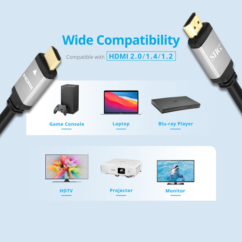 SIIG 8K60Hz Ultra High Speed HDMI Cable, 16ft, CB-H21111-S1 | Carry 8K60Hz HDMI video at 48Gbps over 16ft; HDR and eARC support gaming and AV displays. 16 FT