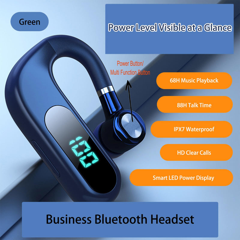 [Blue Series Single Ear Wireless Bluetooth Business Headset-V13+Visible Blue Light-Up USB-C to USB-C Data Cable.
