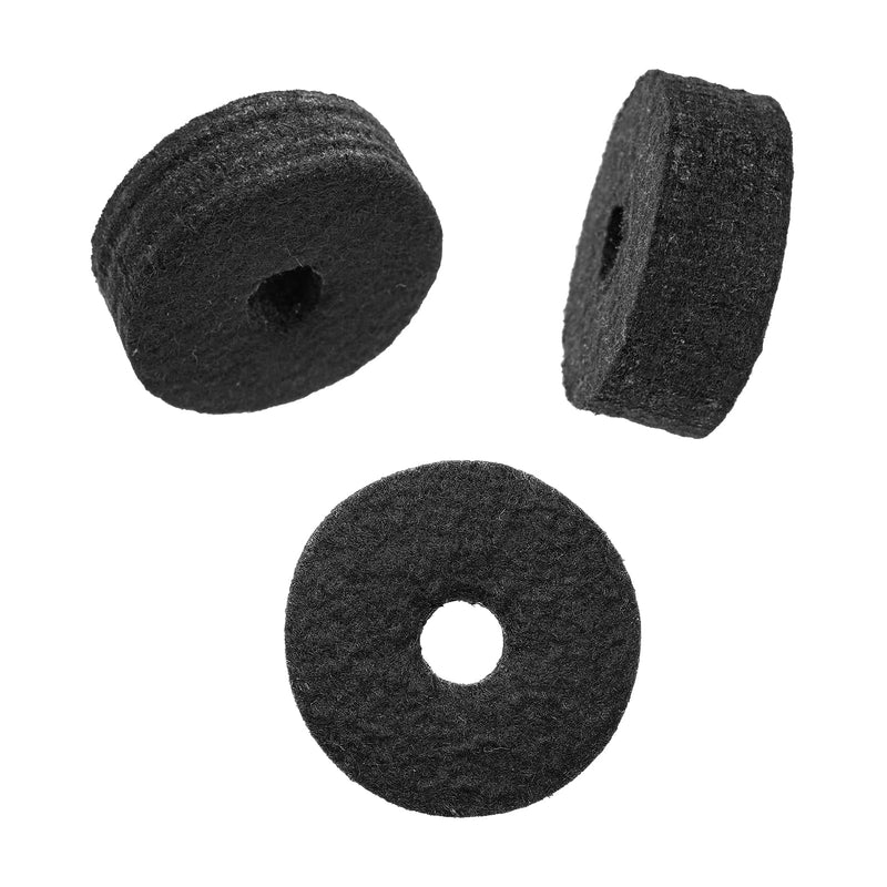 21 Pcs Cymbals Replacement Accessories Cymbal Stand Felts Hi-Hat Clutch Felt Cup with Sleeves, Base Wing Nuts and Washers for Drum Set Black