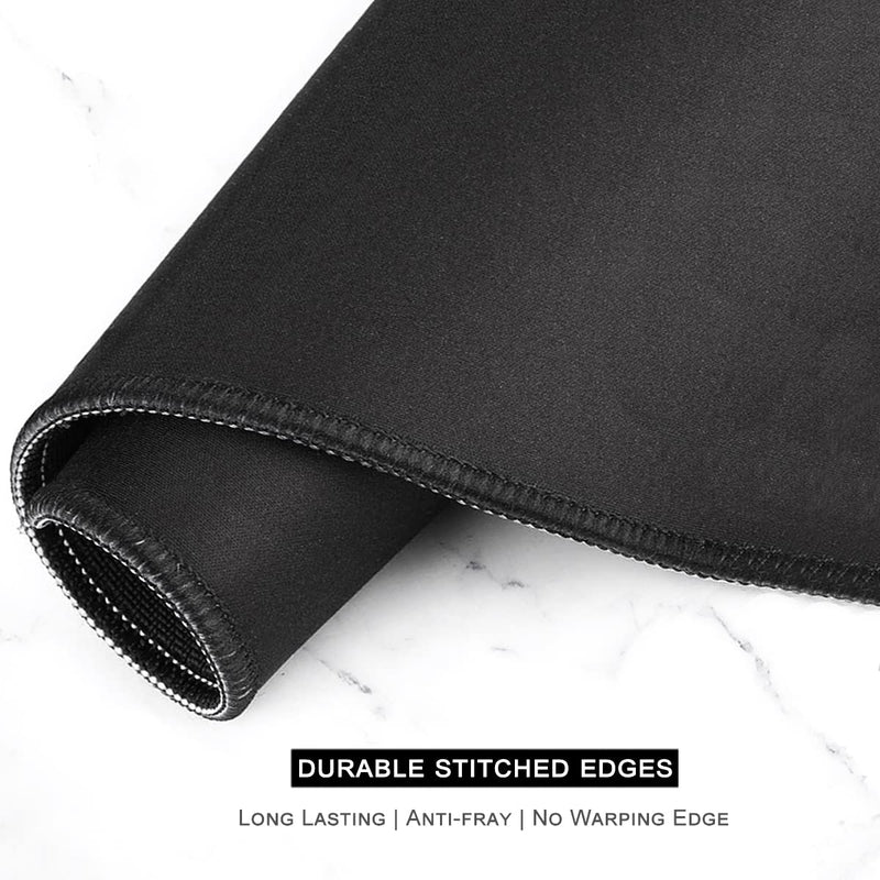 Auhoahsil Desk Pad, XL Extended Large Gaming Mouse Pad 31.5 x 11.8 Inch, Waterproof Mousepad with Stitched Edge, Non-Slip Computer Keyboard Laptop Mat for Women Men Office Work, Teal Tropical Leaves