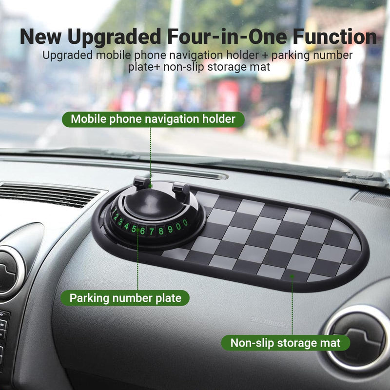 Multi Functional Anti-Slip Car Phone Mat with 360° Rotating Phone Holder for Phones, Sunglasses, and Daily Essentials