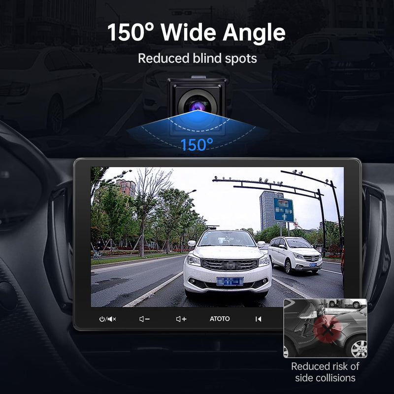 ATOTOZONE AC-HD02LR 720P HD Backup Camera with Live Rear View,150º Wide-Angle,Night Vision, IP67 Waterproof,Only Compatible with A5, A6, F7, S8, X10,V10 Series Backup Cam, 150 ° Wide