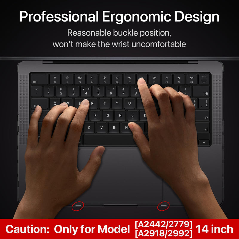 for MacBook Pro 14 inch Case 2023-2021 M3 Pro/Max A2918 A2992 M2 A2779 M1 A2442 [100% Match Official Color] [Scientific Slim] Protective Hard Case Matte Cover for Laptop - Space Black Clear