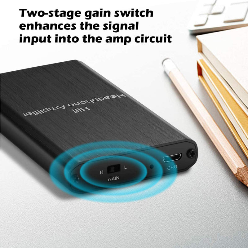 [AUSTRALIA] - MYPIN Headphone Amplifier, Portable HiFi Headphone Amp 3.5mm Stereo Audio Gain Switch Support Impedance 16-300Ω Headset for MP3/MP4 /Phones/Digital Players/Computers/Xbox one,PS4,PS5 Controller 