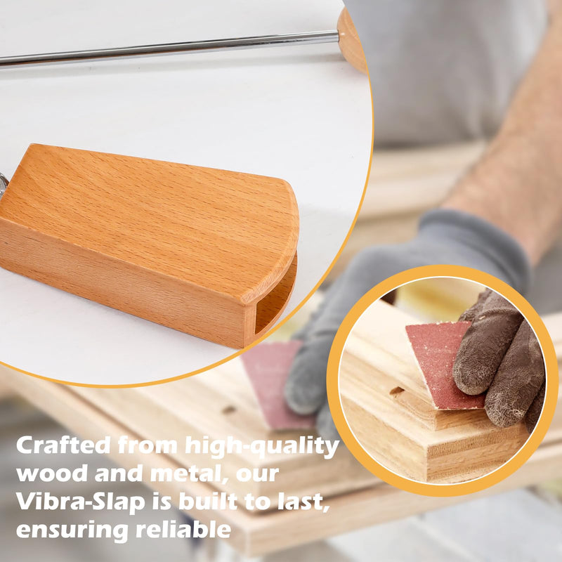 Vibraslap, Percussion Instrument, Latin Hand Percussion Instrument, Easy to Use Handheld Rattling Sound Effect for Musicians, Bands, and Studios