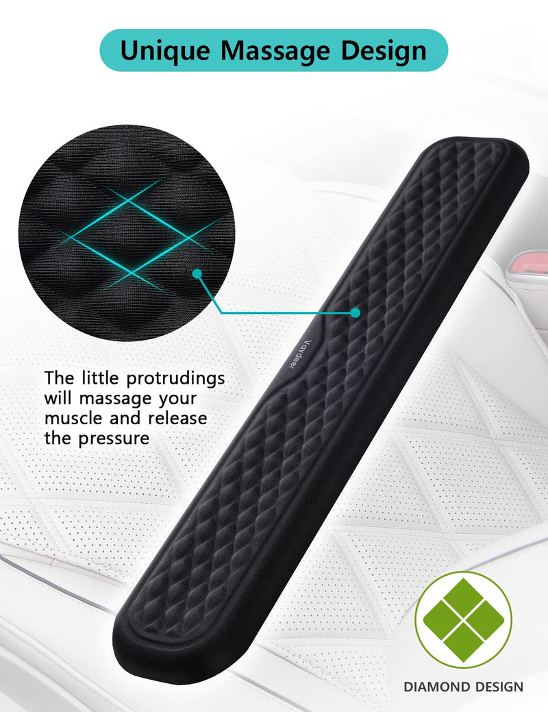 VAYDEER Keyboard and Mouse Wrist Rest Pad Set Padded Memory Foam Hand Rest Support for Office, Computer, Laptop, Mac Typing and Wrist Pain Relief and Repair(Large Set) Large keyboard wrist rest + Small mouse wrist rest