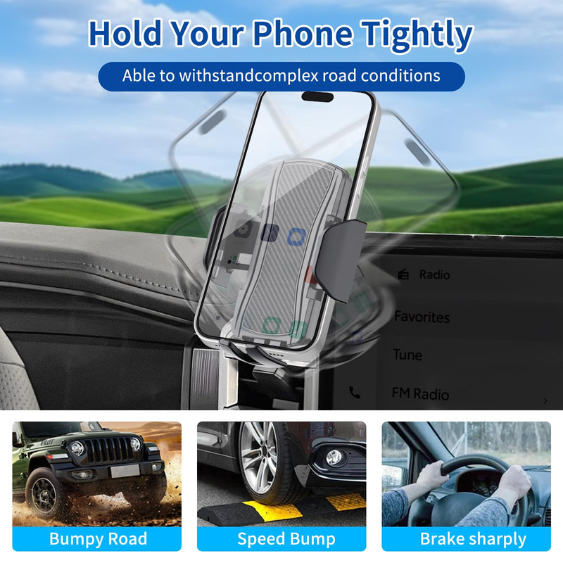 Car Phone Holder for Toyota Sequoia 2023-2026 / Tundra 2022-2026（14 inch Screen），for Smartphone Cradle Auto Accessories Bracket Anti-Shake，360 Degree Rotation，for All Cell Phones