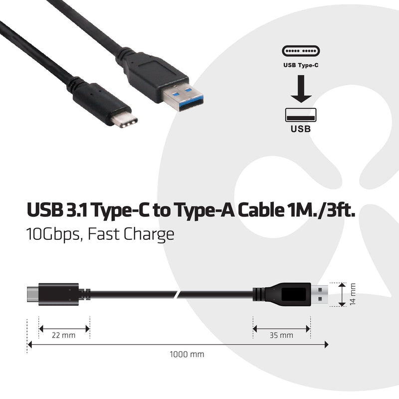Club3D CAC-1523 USB 3.1 Type-C to USB Type-A Cable TYPE C- TYPE A