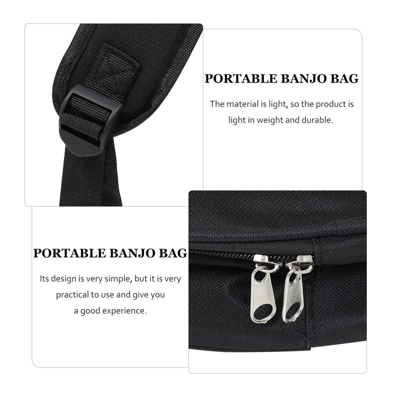 Travel Backpack Bag Padded Storage Resonator Black Resistant Accessories Banjo Back Bag Practical -resistant Full Size Pouch Case Banjos Gig Convenient - Xxcm Five Black Backpack