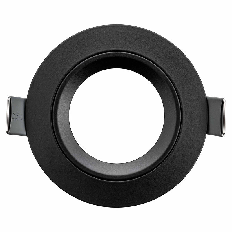 SEBSON Housing for recessed spotlights with GU10 socket LED halogen 230 V – mounting frame aluminium black hole diameter 65 mm (min. 60 mm, max. 70 mm) ceiling lighting set of 6