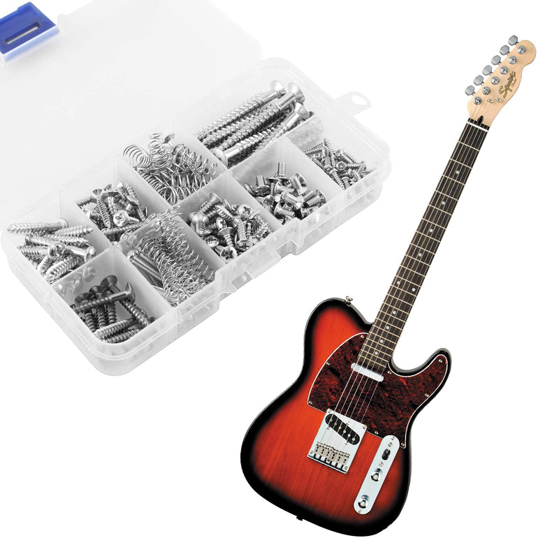 [AUSTRALIA] - Sesyomr Electric Guitar Screw Kit - 226 Piece Set (9 Types) with Springs for Bridge, Pickup, Pickguard, Tuner, Switch, Neck Plate, Strap Buttons & Tweezers 