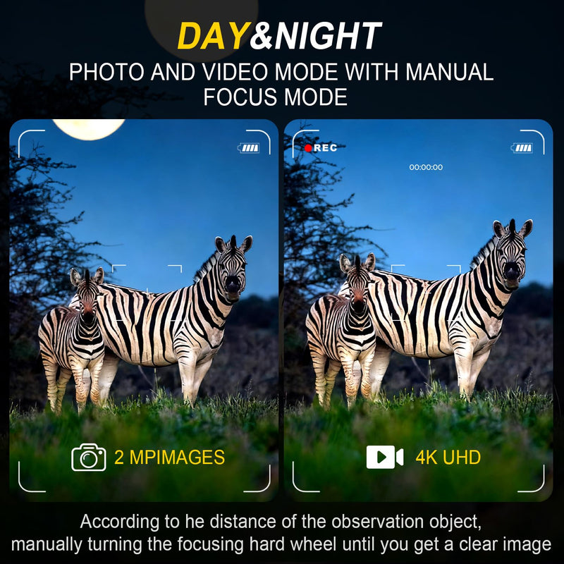 Night Vision Goggles 4K Night Vision Binoculars Adults, Gifts for Men Him Husband Dad 2000mAh Fast Charging Battery,2.8'' HD Screen,2700FT Viewing Range for Camping Hunting & Security