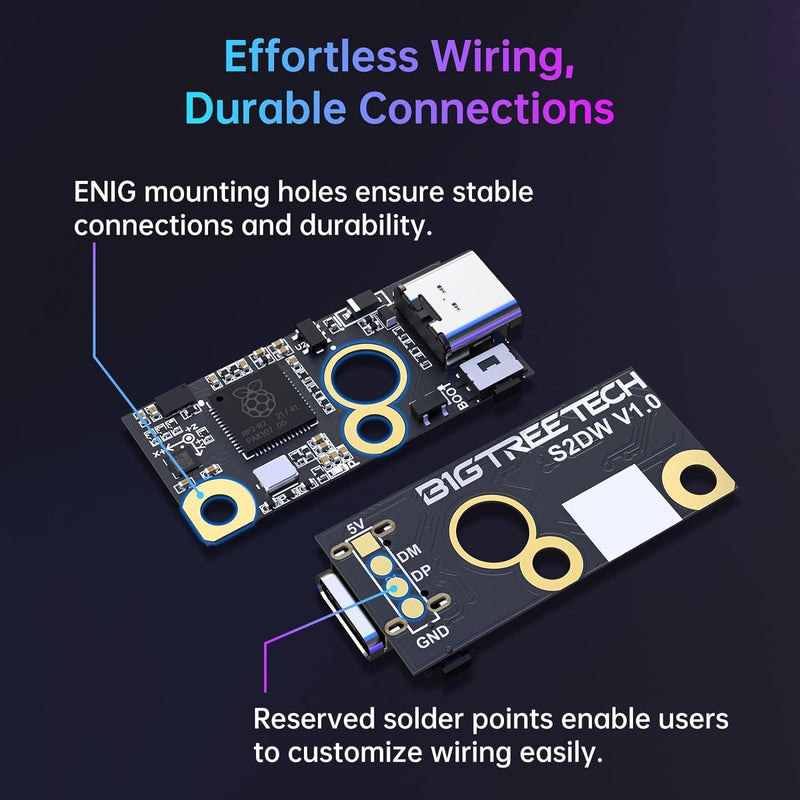 BIGTREETECH S2DW V1.0 Acceleration Sensor Module Compatible Clipper/BIGTREETECH Pi/Raspberry-Pi, High Resolution Tilt-Sensing Accelerometer
